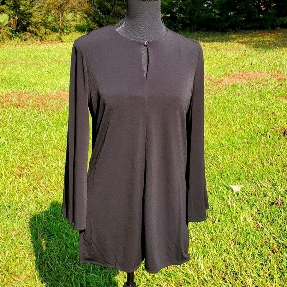 Black Ralph Lauren Top Bell Sleeves NWT - Picture 1 of 8